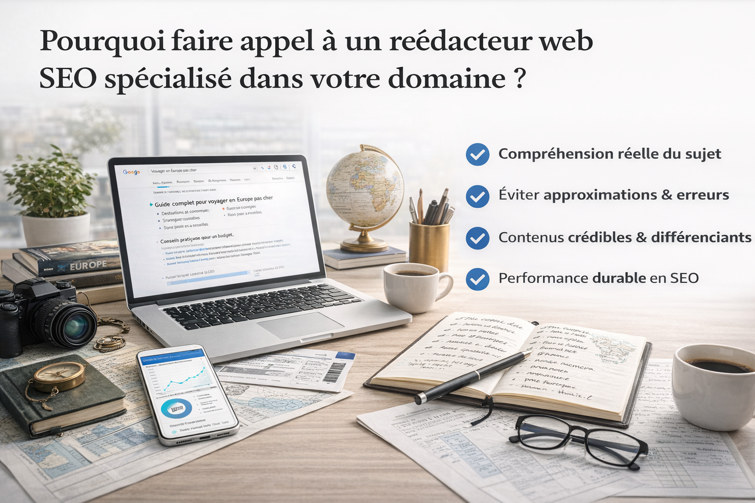 Avantage rédacteur web seo voyage