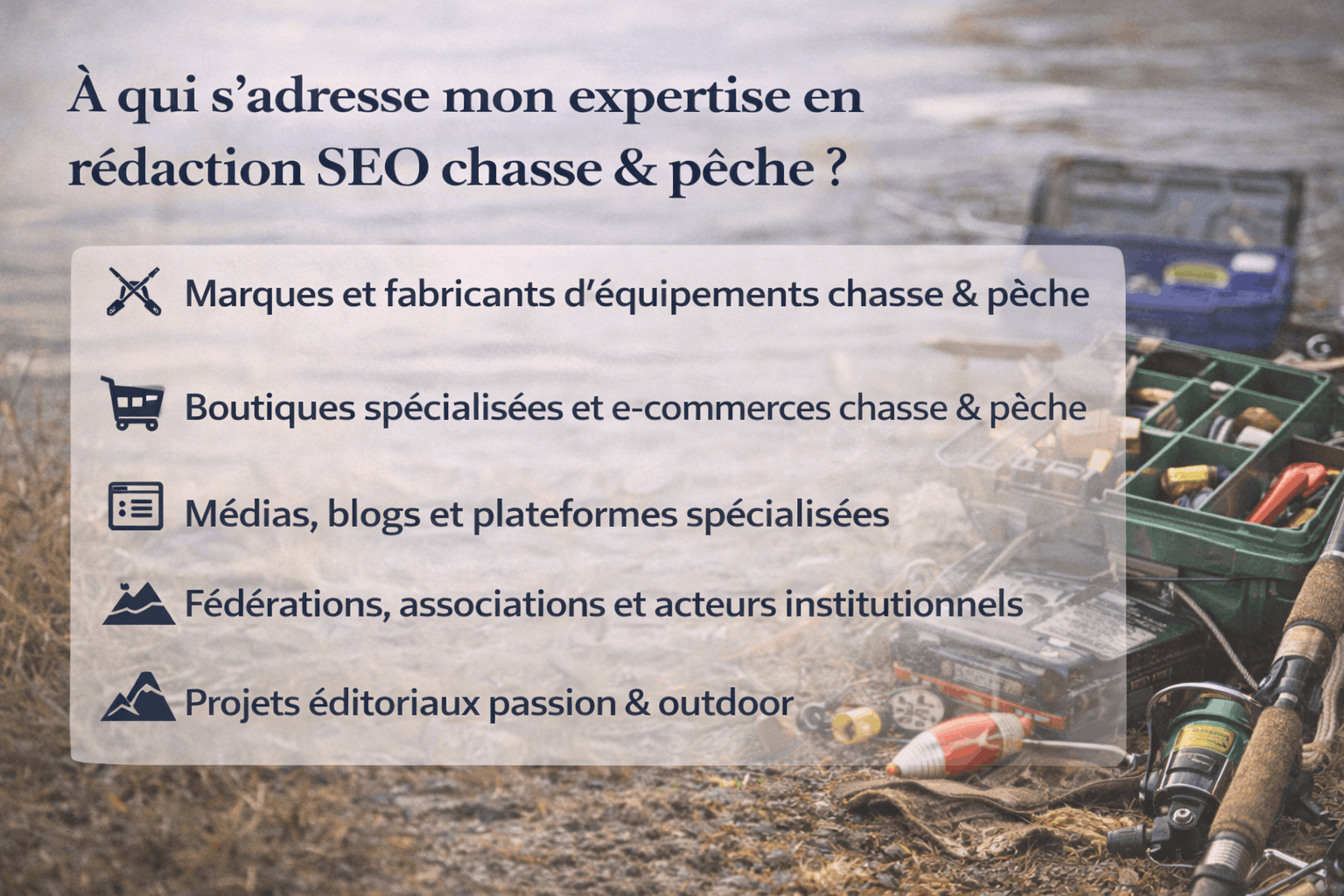 rédacteur web seo chasse et pêche